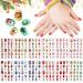 Kalolary 288PCs Christmas children wrong nails press on nail children full cover short wrong fingernail 3d santa claus snowman Christmas tree for girls children nail art decoration pattern Christmas c