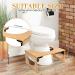Squatting Toilet Stool - 8 Inch Bamboo Potty Stool for Adults & Children | Foldable Bathroom Poop Stool with Non-Slip Mat - Buy Online on GoSupps.com
