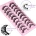 Yawamica 10 Pairs Fairy Strip Lashes - 5 Styles Mixed Cat Eye Look Spiky Faux Mink Eyelashes for Natural Wispy 3D Volume Lash Extension - Buy Now! - Buy Online on GoSupps.com