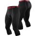 NELEUS Men's Dry Fit Compression Pants 3 Pack - Black/Grey Stripe - Large Capris for Workout and Running - Buy Online on GoSupps.com