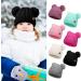 Baby Girls Double Pom Pom Bobble Hat - Toddler Winter Beanie for Kids 1-6Y, Black - Buy Online on GoSupps.com