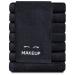 12 Pack Bleach Safe Black Makeup Towels | Luxury Ultra Soft Cotton Face Washcloths Make up Removal