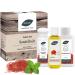 Saunabedarf Schneider - Sauna set sandalwood - 250 ml infusion 300 g sauna salt peeling 250 ml body milk - Mix sandalwood set