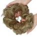 Messy Bun Hair Piece Scrunchies Extension Curly Wavy Updo Hairpieces Synthetic Chignon Ponytail Hair Accessories for Women Girls (Ash Blonde Mix Ginger) 1 PCS 10# Ash Blonde Mix Ginger