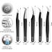 SIVOTE Eyelash Extension Tweezers 5-Pack Black - Ideal for Classic & Volume Lashes - Buy Online on GoSupps.com