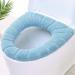 Zhi Kexin 4pcs Bathroom Soft Toilet Seat Cover Pads - Thicker, Warmer, Washable, Stretchable - Easy Installation Cushion Lid Covers in Grey, Green, Pink, Blue - Buy Online on GoSupps.com