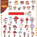 Mushroom Patch Iron-Ons - 48 Pcs Mini Nature Stickers for Clothes, Hats, Shoes - DIY Embroidery Applique Sewing Patch (Mushroom Style) - Buy Online on GoSupps.com