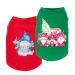 Christmas Dog Shirt Funny Puppy T-Shirt Lightweight Pet Tank Top Dog Clothes (XXL Green+Red) XX-Large Green/Red
