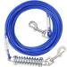 Yard Leash For Dogs with Shock Absorbing 3-15m Yard Leash Tie Out Leashes Tie Out Cables For Dogs Yard Leash (Blue 15m) 15m Blue
