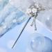 Rhinestone Pearl Flower Hair Stick Set - Vintage Chinese Hair Chopsticks with Tassel - Hair Styling Accessories for Women (Silver) - Buy Online on GoSupps.com