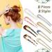 8 Pieces U-Shaped Vintage Hairpin Set | Cherry Red & White Tortoise Shell Hair Clips for Women - Buy Online on GoSupps.com