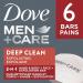 Dove Men + Care Deep Clean Hand & Body & Face & Exfoliation Bar Soap with purifying grains for healthy-looking and strong skin with moisturizing cream 106 g Pack of 6 636 g (Pack of 1) - Buy Online on GoSupps.com
