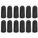 RIVIEVAL 12 Pieces Finger Cots Reusable Thumb Protector Non Slip Finger Protectors Breathable Finger Cots Cut Resistant Protection for Work Kitchen Garden Sculpture (Black)