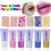 4 Colors Body Glitter Gel - Long Lasting Holographic Makeup for Festivals Raves & Concerts | Eye Lip Hair & Nail Accessories - Gold Pink Silver White - Buy Online on GoSupps.com