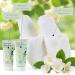 White Rose Jasmine Home Spa Slippers Set - Luxury Bath & Body Gift Basket for Women - Includes Body Lotion, Shower Gel, Plush Slippers - Perfect Holiday Gift - Buy Online on GoSupps.com