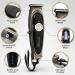 BARBOSSO Beard Hair Trimmer Men Rechargeable via USB-C - 90 Min Battery - Cordless Clippers - Mens Electric Shaver Razor - Male Face Grooming Kit - Stubble Moustache Sideburn Bald Head Black - Buy Online on GoSupps.com