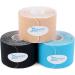 Kinesiology Tape Precut - Pain Relief, Muscle Support & Injury Recovery - 3 Rolls Pack - Buy Online on GoSupps.com