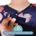 Adult Bib for Eating with Crumb Catcher - Washable Reusable Clothing Protector for Elderly - Flower Design - Buy Online on GoSupps.com