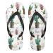 Mnsruu flip-flops with water-colored flowers cactus plants for home hotel spa bedroom travel s for men and women Small multicolored