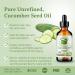 Bella Terra Oils - Cucumber Seed Oil 8 oz - Harness the Potent Nutritional Profile of Cucumber Loaded with Vitamin K & Biotin Luminous Skin Beckons 8 Fl Oz (Pack of 1) - Buy Online on GoSupps.com