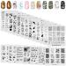 Alexnailart 20 Pieces Nail Stamping Plates Nail Art Plates Set Multi-Patterns Image Template Nail Design Manicure Stencils Tool (Set1-20Pcs)