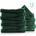 Hearth & Harbor 100% Cotton Washcloths 12 Pack - Ultra Soft & Absorbent - Hunter Green 13x13 - Buy Online on GoSupps.com