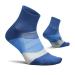 Feetures Elite Light Cushion Quarter - Running Socks for Men & Women - Targeted Compression - Moisture Wicking Buckle Up Blue Medium