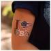 Patriotic Temporary Tattoos | 4th of July Party Supplies | American Flag Red White and Blue Fake Tattoos - Buy Online on GoSupps.com