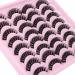 Russian Strip Lashes D Curl Cat Eye | Natural Wispy Fake Lashes Pack - 16 Pairs D2 - Buy Online on GoSupps.com