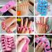 80pcs Sponge Toe Separators Pedicure Set - Premium Nail Art Tool Kit in 5 Fun Colors for Perfect Nail Polish - Buy Online on GoSupps.com