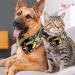 Multi-Colored Dog & Cat Triangle Scarf - Tropical Birds & Leaves - 2-Piece Set for All Sizes - Buy Online on GoSupps.com