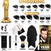 OVLUX Professional Hair Clippers for Men - Cordless Beard Grooming Kit with Clipper Guards | Full-Metal Body, Charging Base | Ideal for Barbers | Gifts for Men - Gold - Buy Online on GoSupps.com