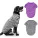 Ranypet 2 pieces Large dog sweater for winter dogs classic knitting sweater soft thickening warm dog clothing for medium -sized dogs 3xL 3XL (brood size: 58cm jerk length: 40cm) purple+gray