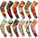 BULEFSEA 12PCS Temporary Tattoo Sleeves Set for Men Women Sunscreen Arm Sleeves Soft Elasticity Flower Arm Gloves Cycling Color 01
