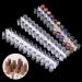 720 Pcs Nail Polish Swatch Dots Round False Nail Display Tips Transparent Nail Art Color Display Chart with Adhesive Sticker for Nail Polish Training Practicing Clear 720Pcs