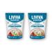 LIVIVA Organic Shirataki Konjac Rice Shaped (2 Pk) Diabetic-Friendly Low Carb Low Calorie Pasta Noodles Ready to Serve No Odor Certified Non-GMO Gluten Free Vegan Plant-Based Keto Kosher Halal