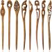 8 Pieces Wooden Hair Sticks Japanese Hair Chopstick for Women Bun Maker, Chinese Chopstick Hair Pins for Women Long Hair Handmade Chignon Maker Hair Accessories (Chic Style)