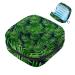 Menstruation pad bag with zipper women's napkin bag tampons collective bags for women and girls (tropical green leaf)