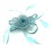 Ladies Feather Beaded Beak Clip Fascinator Weddings Races Royal Ascot Hair Piece Aqua Blue
