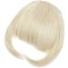 Clip In Bangs Hair Extensions | Neat Front Full Fringe | Thick Straight Ash Blonde & Bleach Blonde Highlight | Hairpiece for Women - Buy Online on GoSupps.com