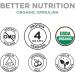 Organic Spirulina Powder 225g - USDA Certified, 64 Servings, 70% Protein, Vegan Superfood - Buy Online on GoSupps.com