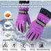 Gogokids Kids Winter Ski Gloves - Waterproof Fleece Lined Snowboarding Gloves - Purple, Small - Buy Online on GoSupps.com