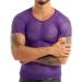 Nikiikoo Men's Purple Fishnet Mesh Short Sleeve T-Shirt - X-Large | Gym Clubwear - Buy Online on GoSupps.com