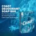 Coast Refreshing Deodorant Soap Bar - 16 Bars - Classic Pacific Force Scent - Energizing and Cleansing Formula - 16 Count Pack - Buy Online on GoSupps.com