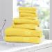 BOUTIQUO 8 Piece Yellow Towel Set - 100% Ring Spun Cotton - Ultra Soft & Absorbent - Bath, Hand, & Washcloth - Hotel Spa Quality - Buy Online on GoSupps.com