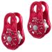 GM CLIMBING 29kN Fixed Micro Pulley CE UIAA Certified Slack Tender for Hitch Tending Pack of 2