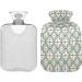 Moroccan Hot Water Bottle with Soft Fleece Cover - 2L Hot Water Bag for Comfort & Pain Relief - Buy Online on GoSupps.com