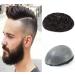 Axowr Toupee for Men Super 0.1mm Skin All V-Looped Technology with 100% Human Hair Men's Replacement for Men (#1B)
