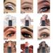 Eyeshadow Makeup Stick - No Crease Glitter Shimmer Rose Purple Cream Eye Shadow Stick with Soft Brush Rotatable Eye Brightener Pencil Crayon Long Lasting Waterproof for Metallic Eye Makeup-#07 07# - Buy Online on GoSupps.com