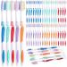 Individually Wrapped Toothbrushes Manual Disposable Travel Toothbrush Medium Soft Bristle Tooth Brush Travel Toothbrushes for Hotel Guest Adults Multi Color